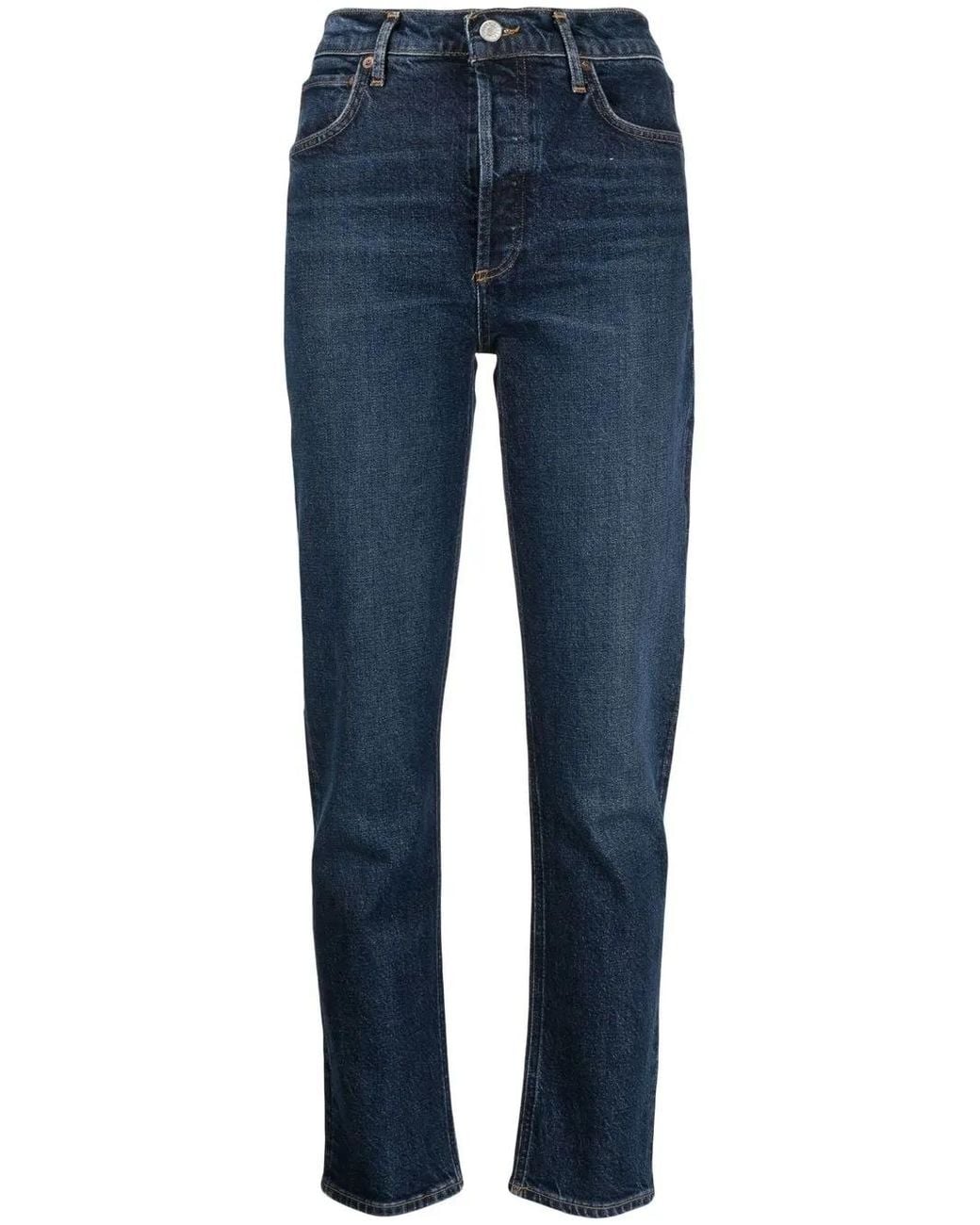 Agolde Blue Riley High-Waisted Jeans