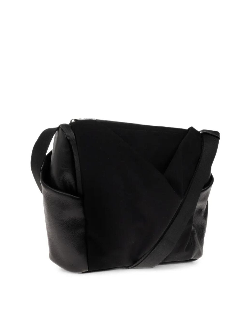 Yohji Yamamoto Black Sac Porté Épaule Gb/Lea/Ny-B Drapé À Empiècements for men
