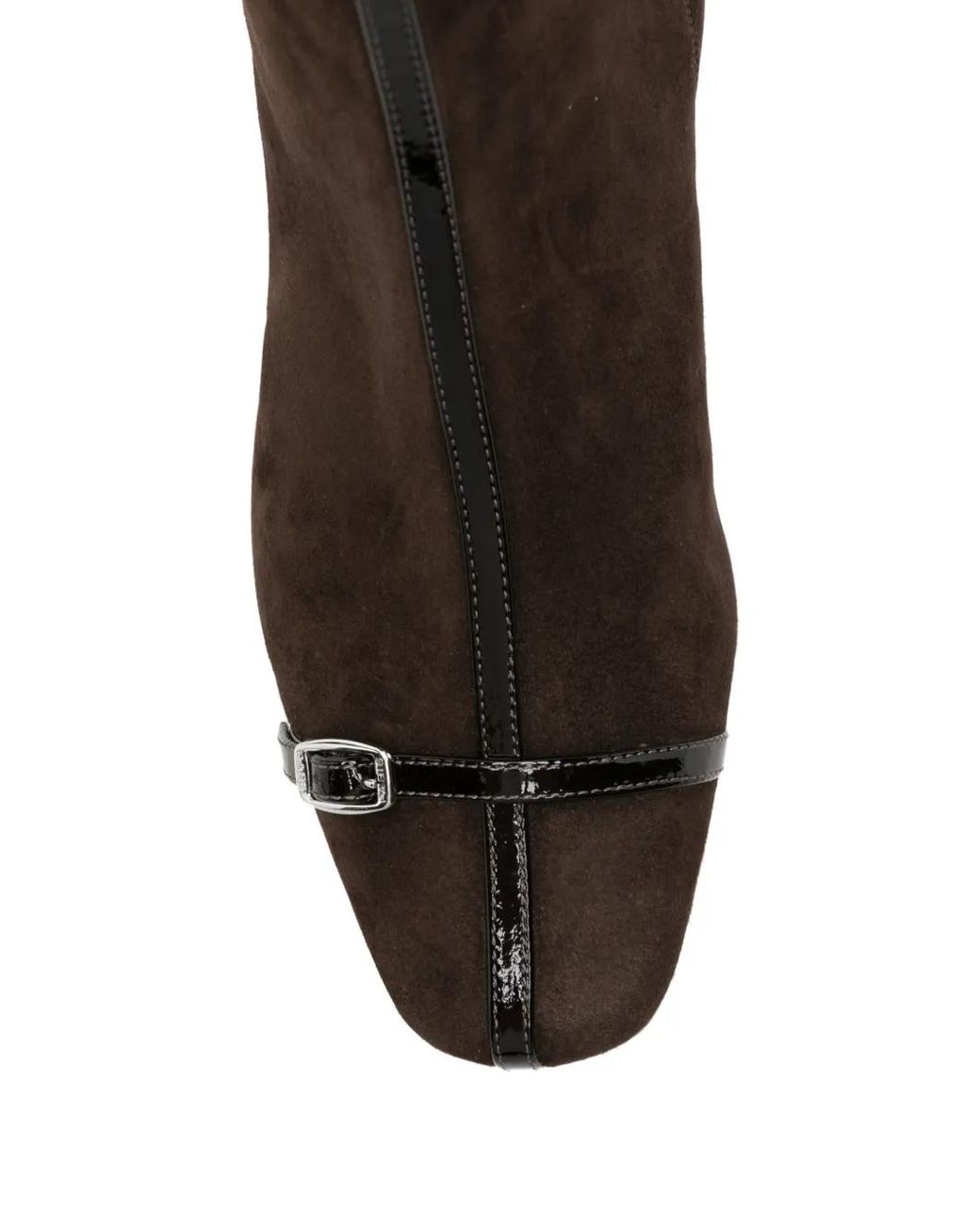 CAREL PARIS Black Buckle-Detail Ankle Boots