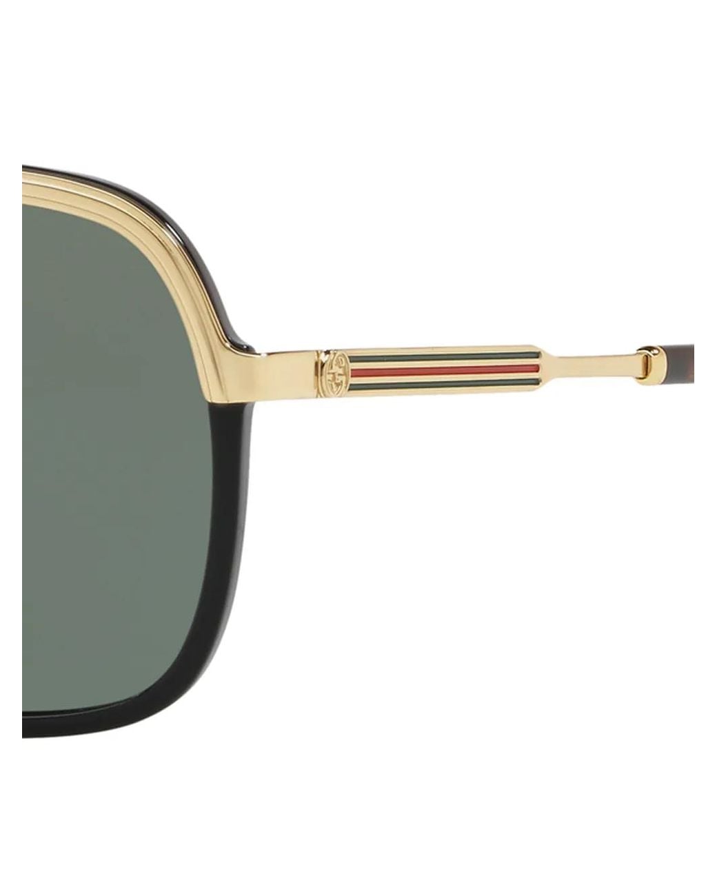 Gucci Multicolor Web Detail Navigator-Frame Sunglasses