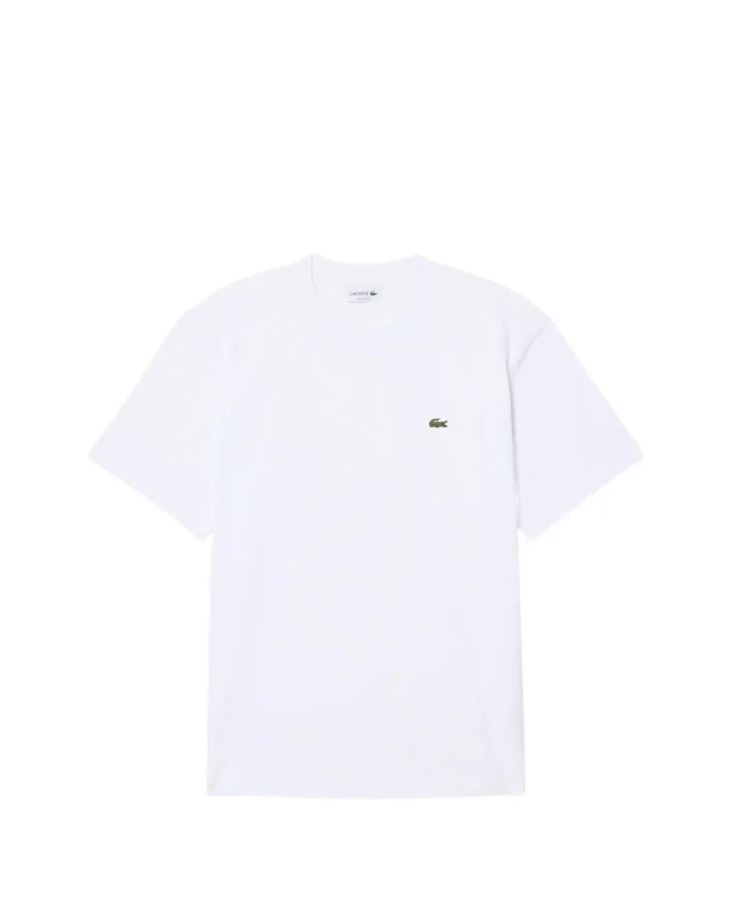 Lacoste White Embroidered-Logo T-Shirt for men