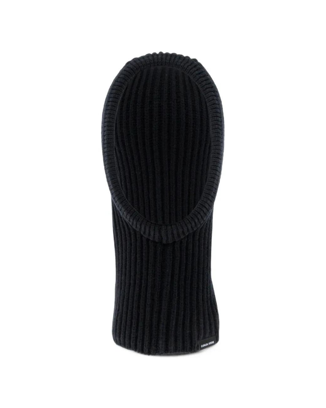 Canada Goose Black Ribbed-Knit Balaclava