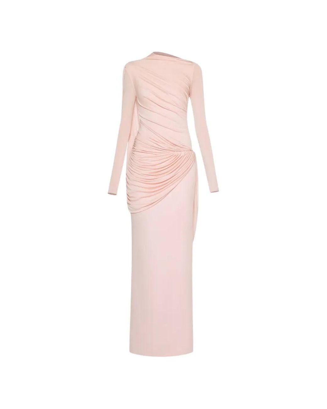 Chats by C.Dam Pink Robe Longue Asymétrique À Design Drapé