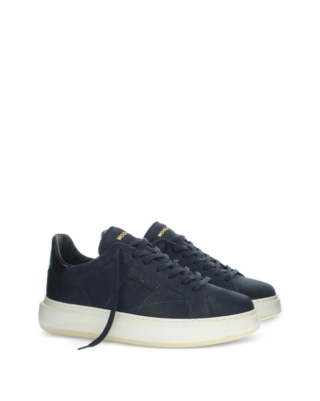 Woolrich Blue Suede Panelled Sneakers for men