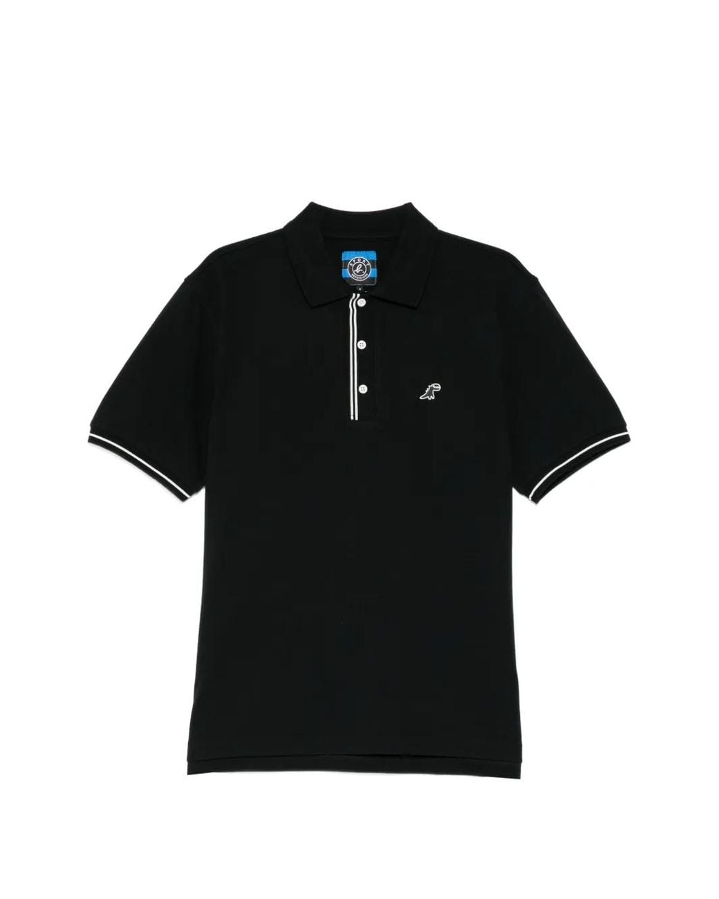 SPORT b. by agnès b. Black Logo-Embroidered Polo Shirt for men
