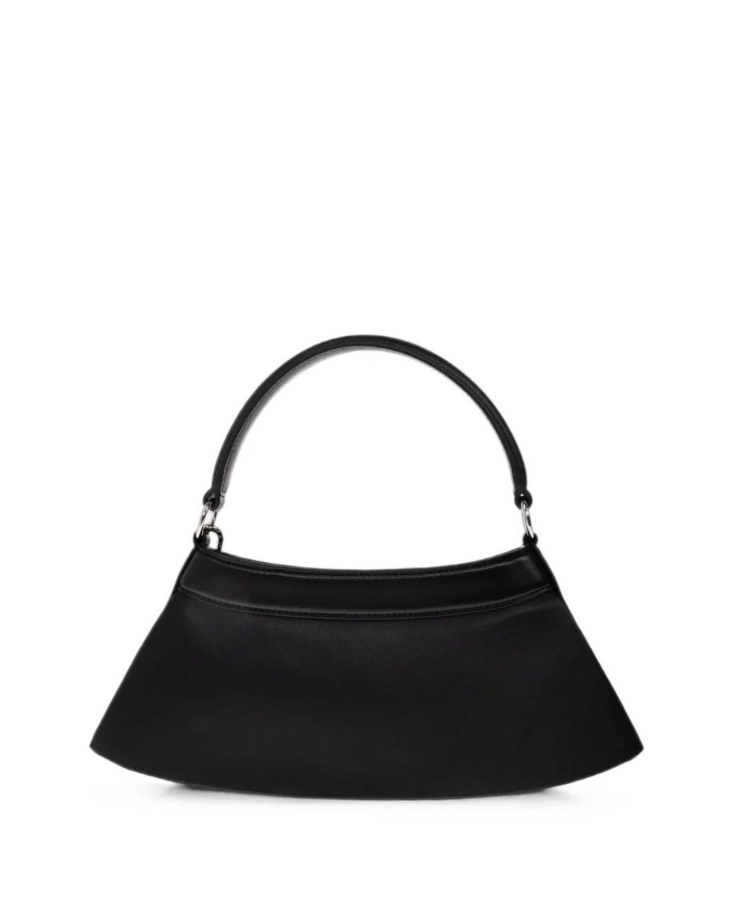 Lacoste Black Lenglen H Pleated Sheepskin Leather Tote Bag
