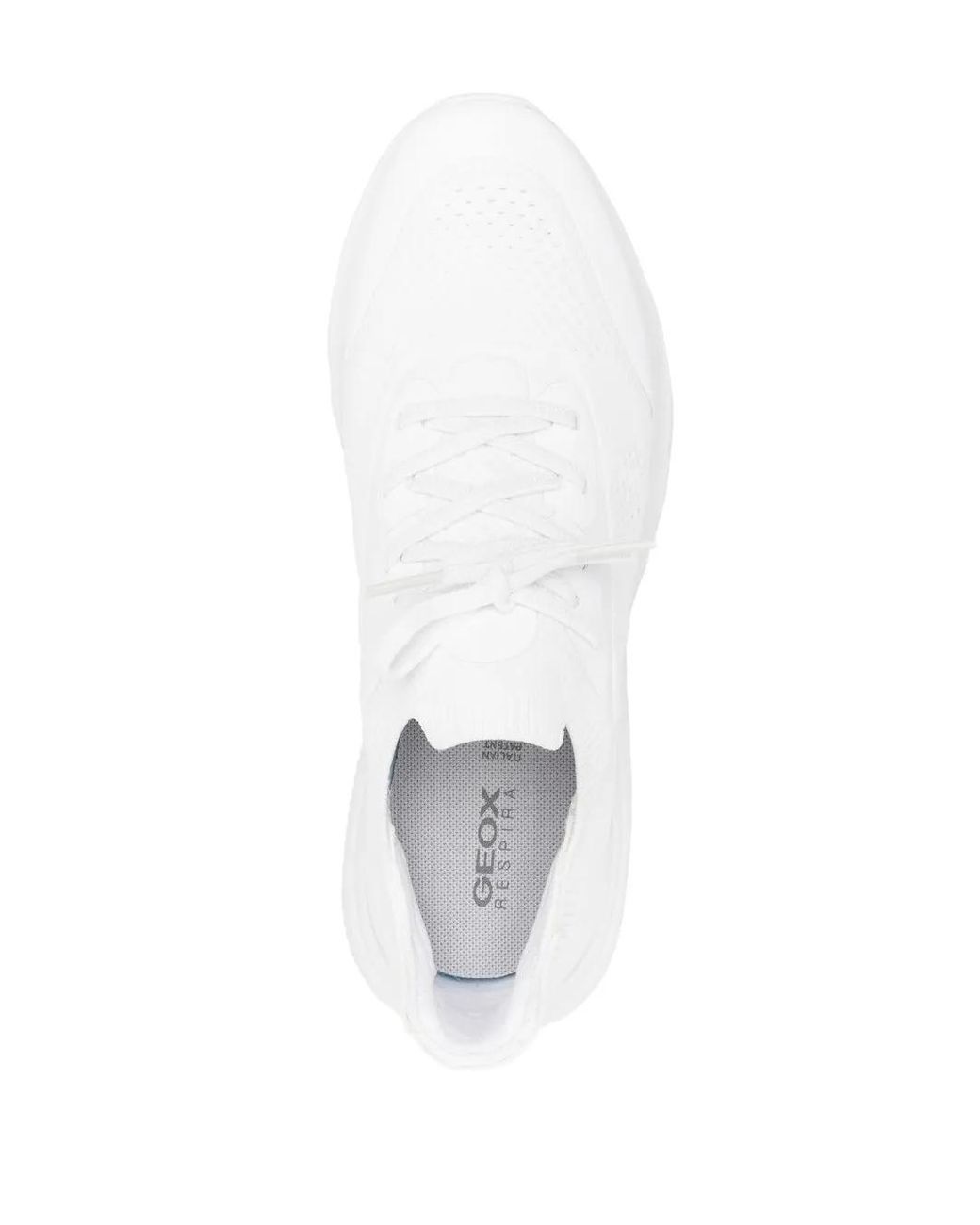 Geox White Spherica Low-Top Sneakers