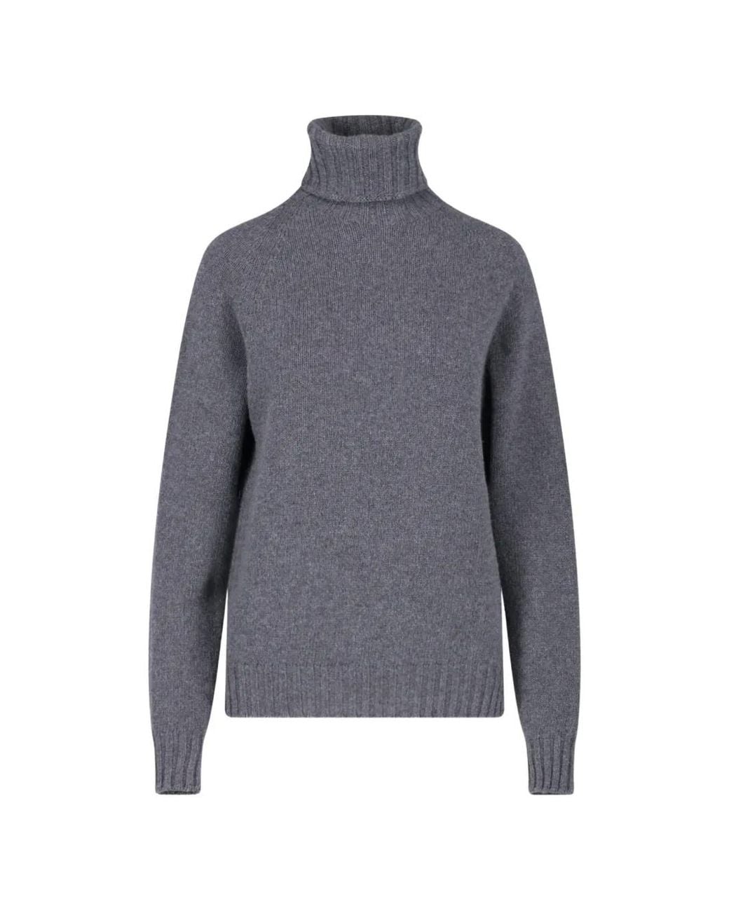 Ma'ry'ya Gray Roll-Neck Raglan-Sleeve Sweater