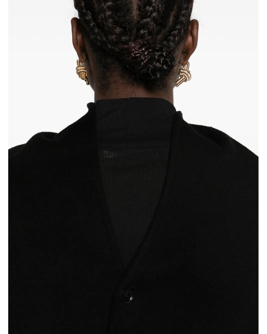 Almada Label Black Colette Asymmetric Cape