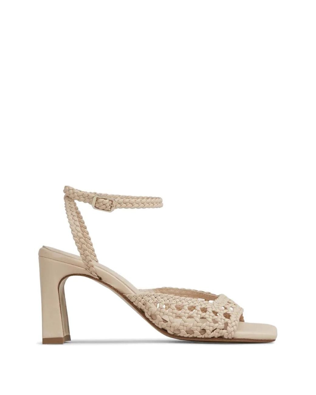 Souliers Martinez White Woven Sandals