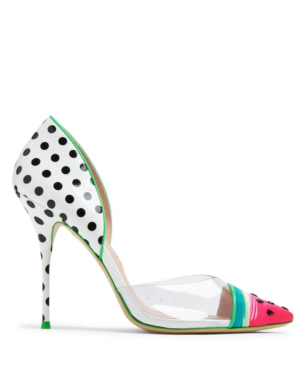 Sophia Webster Watermelon-print High-heeled Pumps in Metallic | Lyst