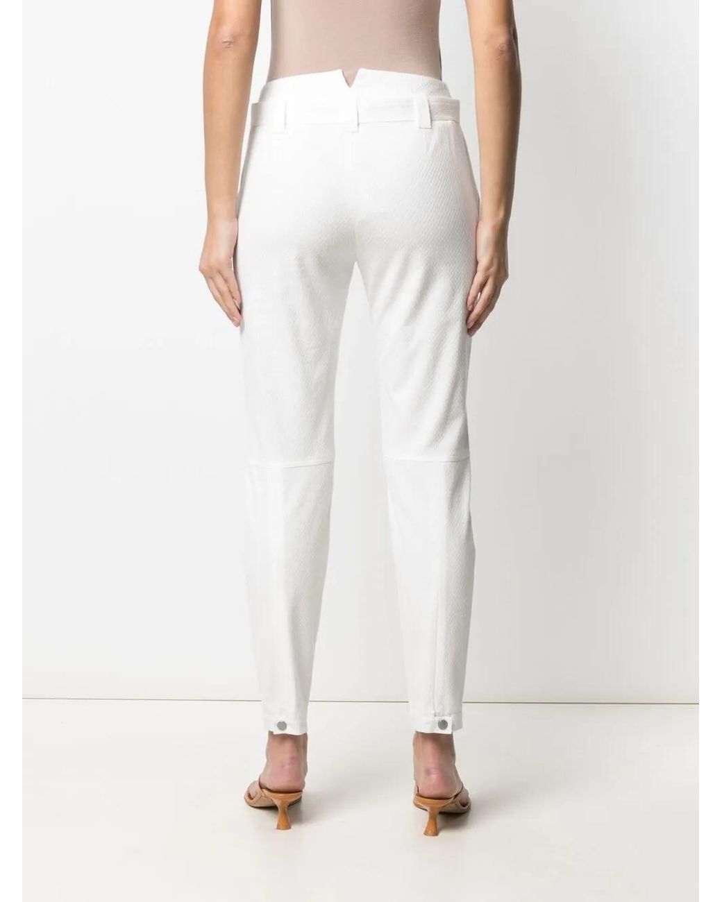 Rag & Bone White Abby Cotton-Blend Trousers