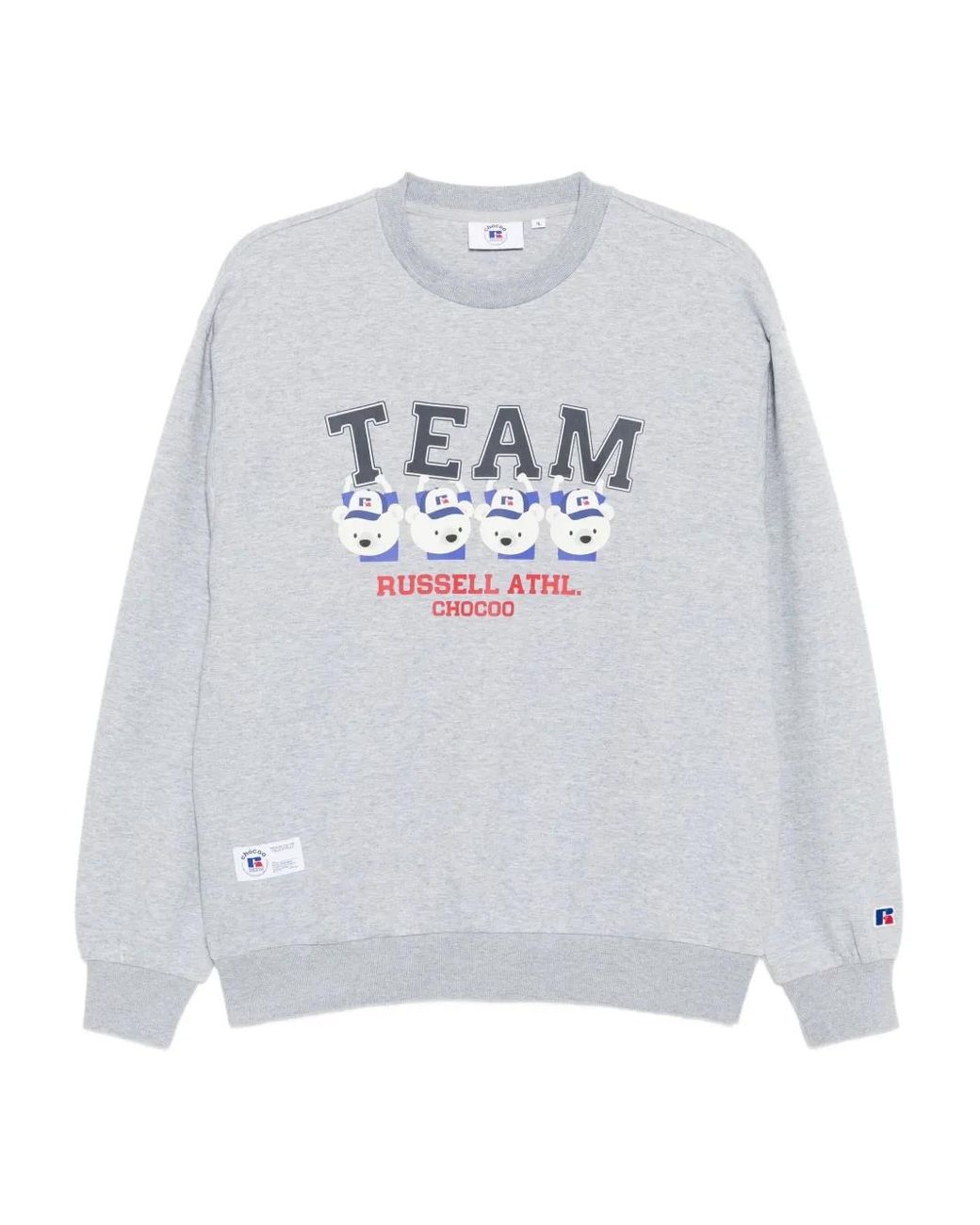 Chocoolate Gray X Russell Athletic Graphic-Print Sweatshirt for men