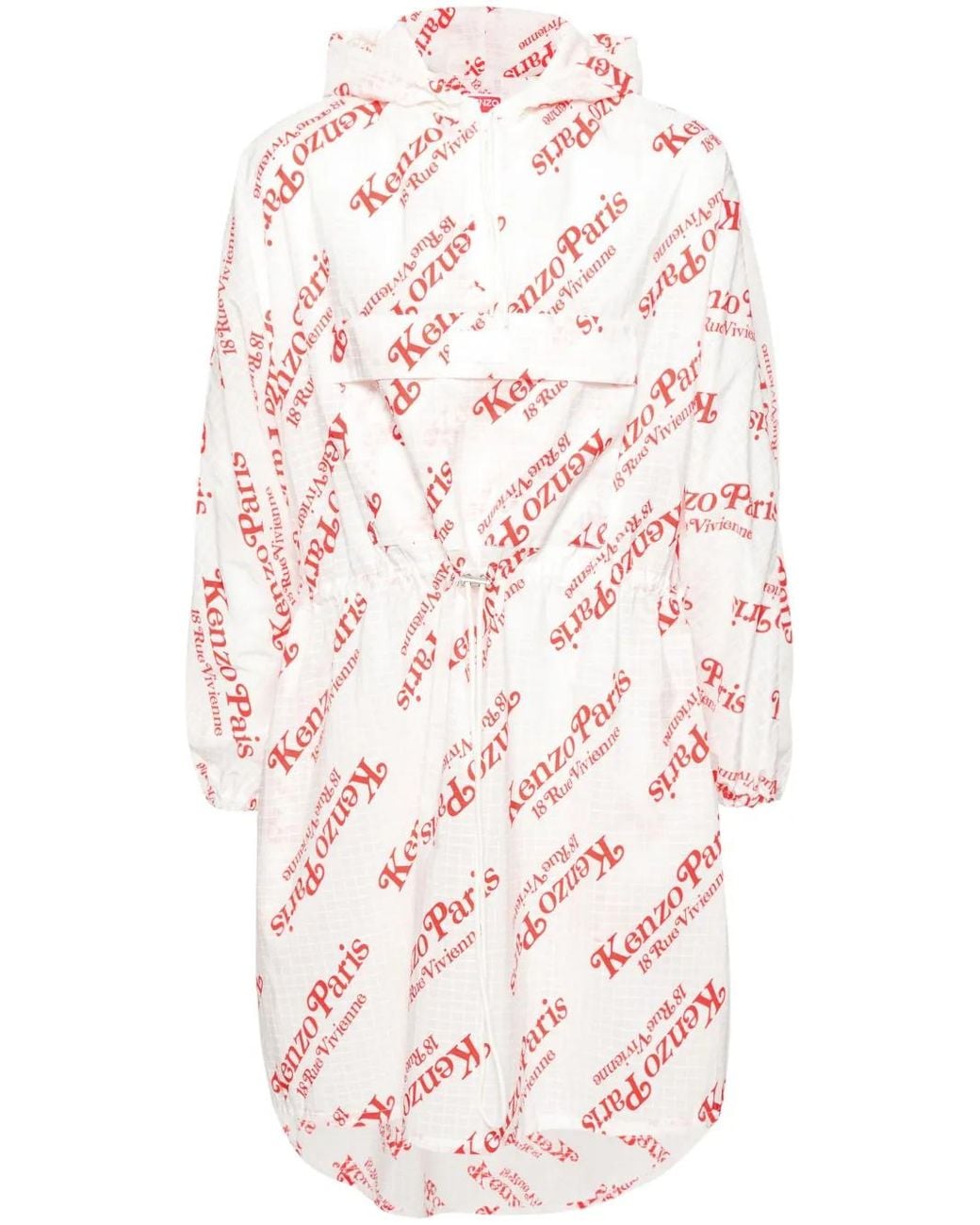 KENZO White X Verdy Logo-Print Windbreaker for men