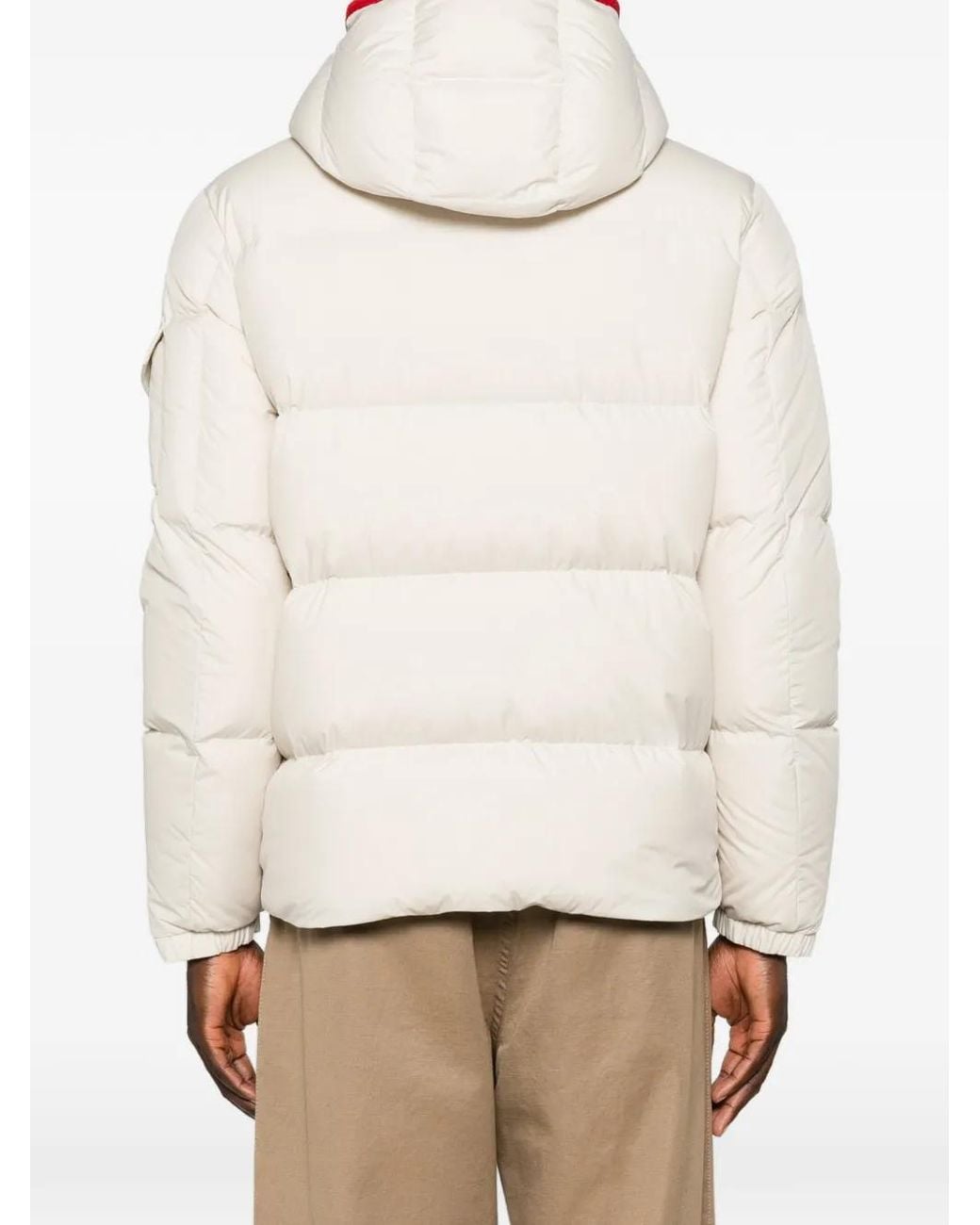Moncler White Lacfroid Hooded Short Down Jacket for men