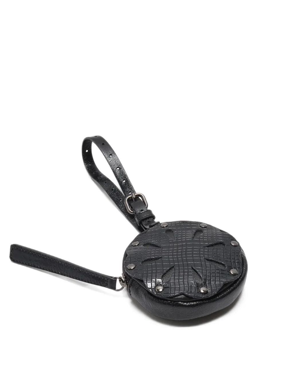 Maliparmi Black Bloom Cut-Out Leather Pouch