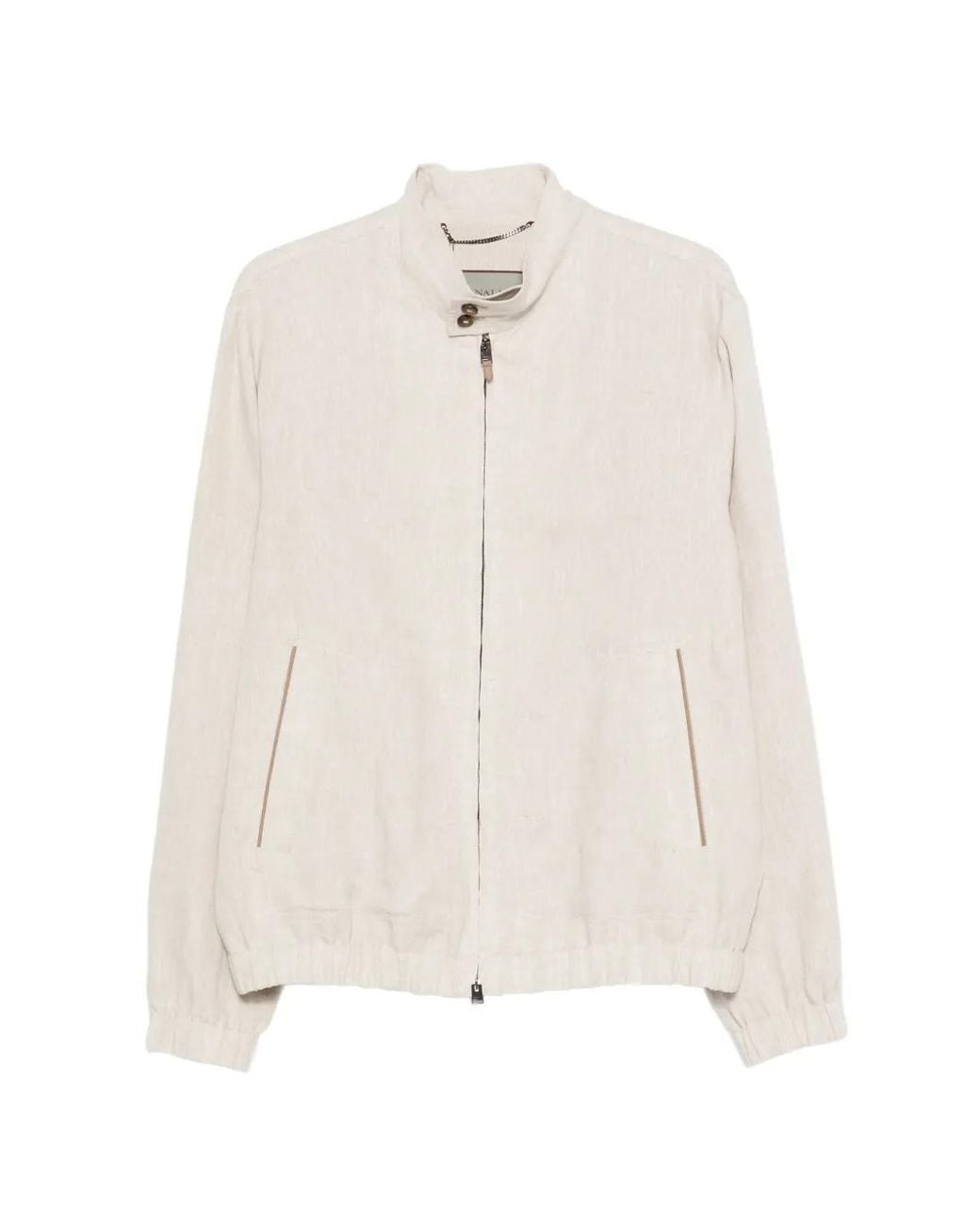 Canali White Zip-Up Jacket for men