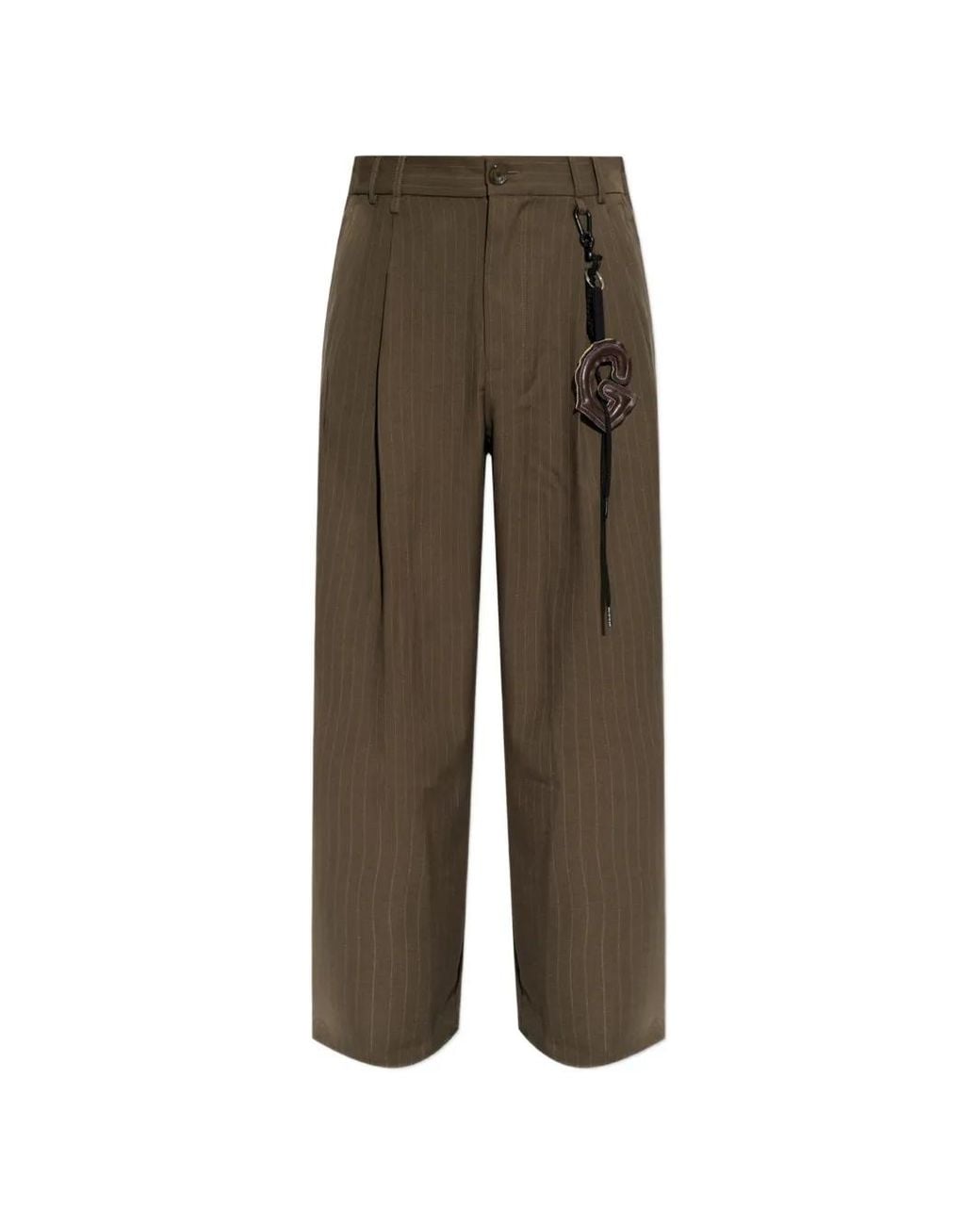 Song For The Mute Brown Pinstripe Pleated Trousers