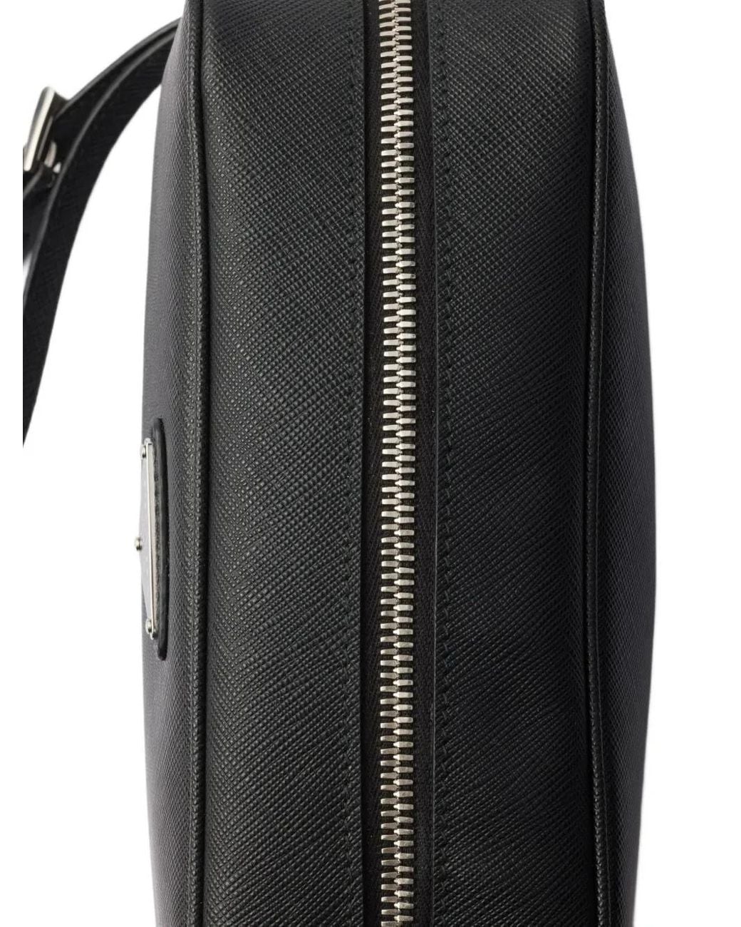 Prada Black Saffiano Leather Clutch Bag for men