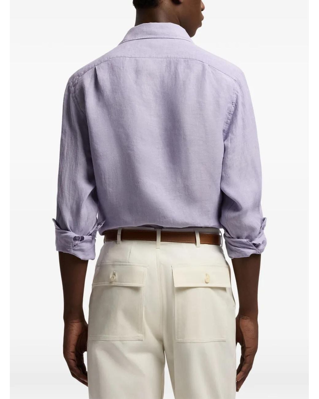 Ralph Lauren Purple Chest-Pocket Shirt for men