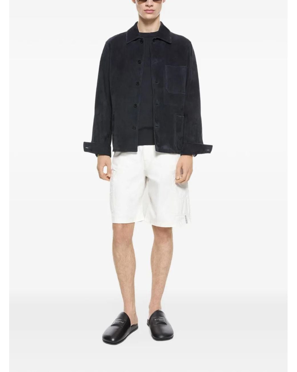 Givenchy Blue Couture Seam Overshirt for men