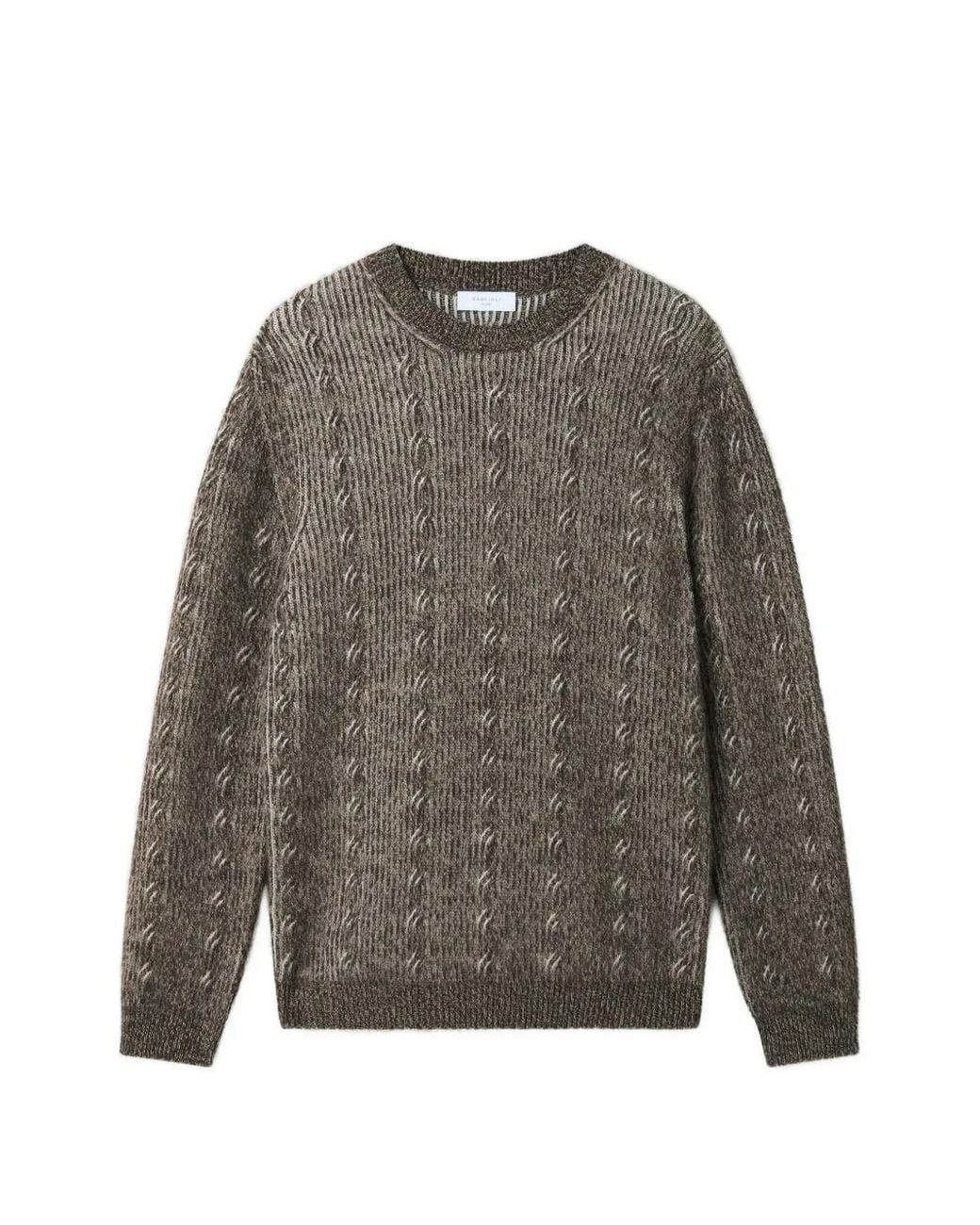 Boglioli Gray Pull En Maille Torsadée for men