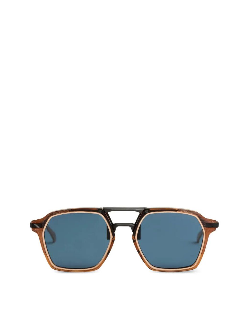 Movitra Blue Climax Geometric-Frame Sunglasses