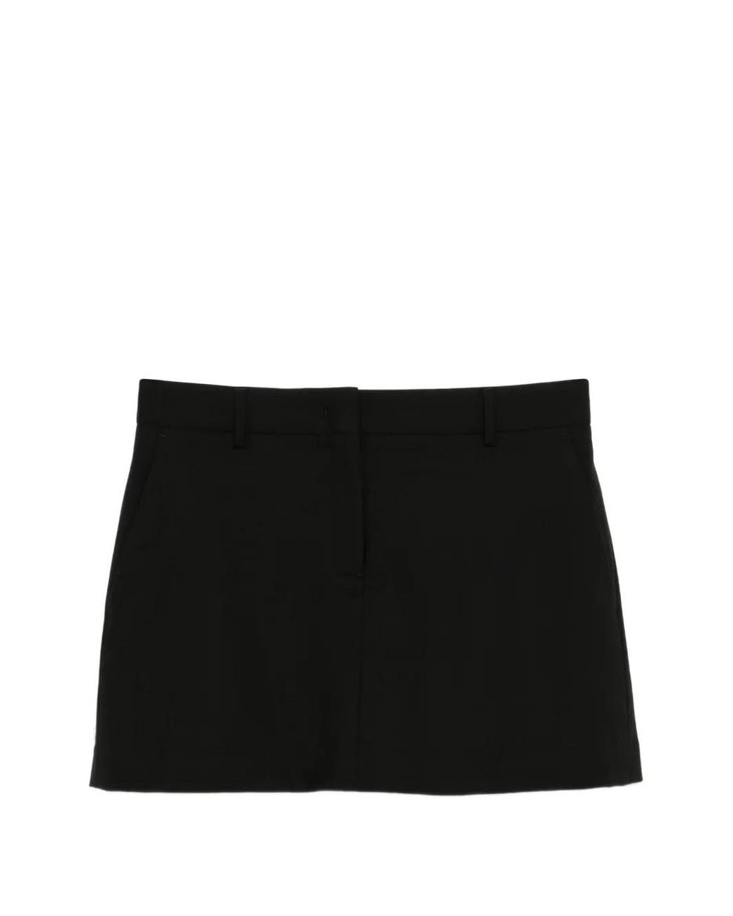 Karl Lagerfeld Black Logo-Plaque Mini Skorts