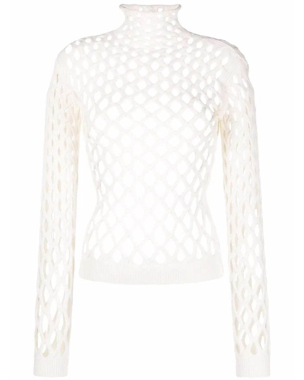 Valentino Garavani White Cut-Out Knitted Jumper