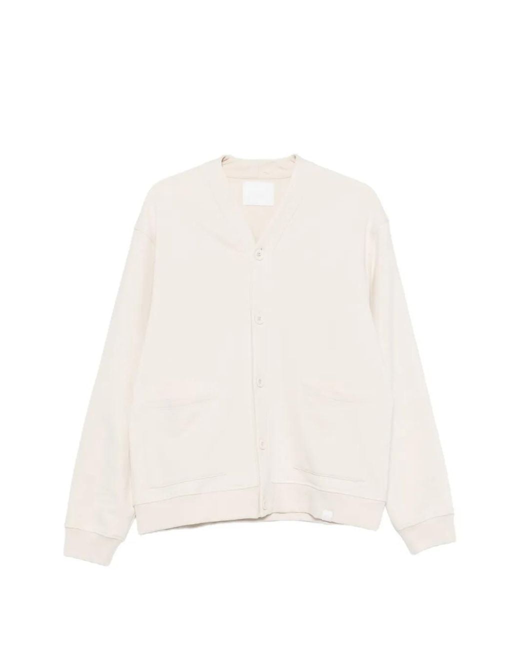 Woc White Seattle Button-Up Patch-Pocket Cardigan for men