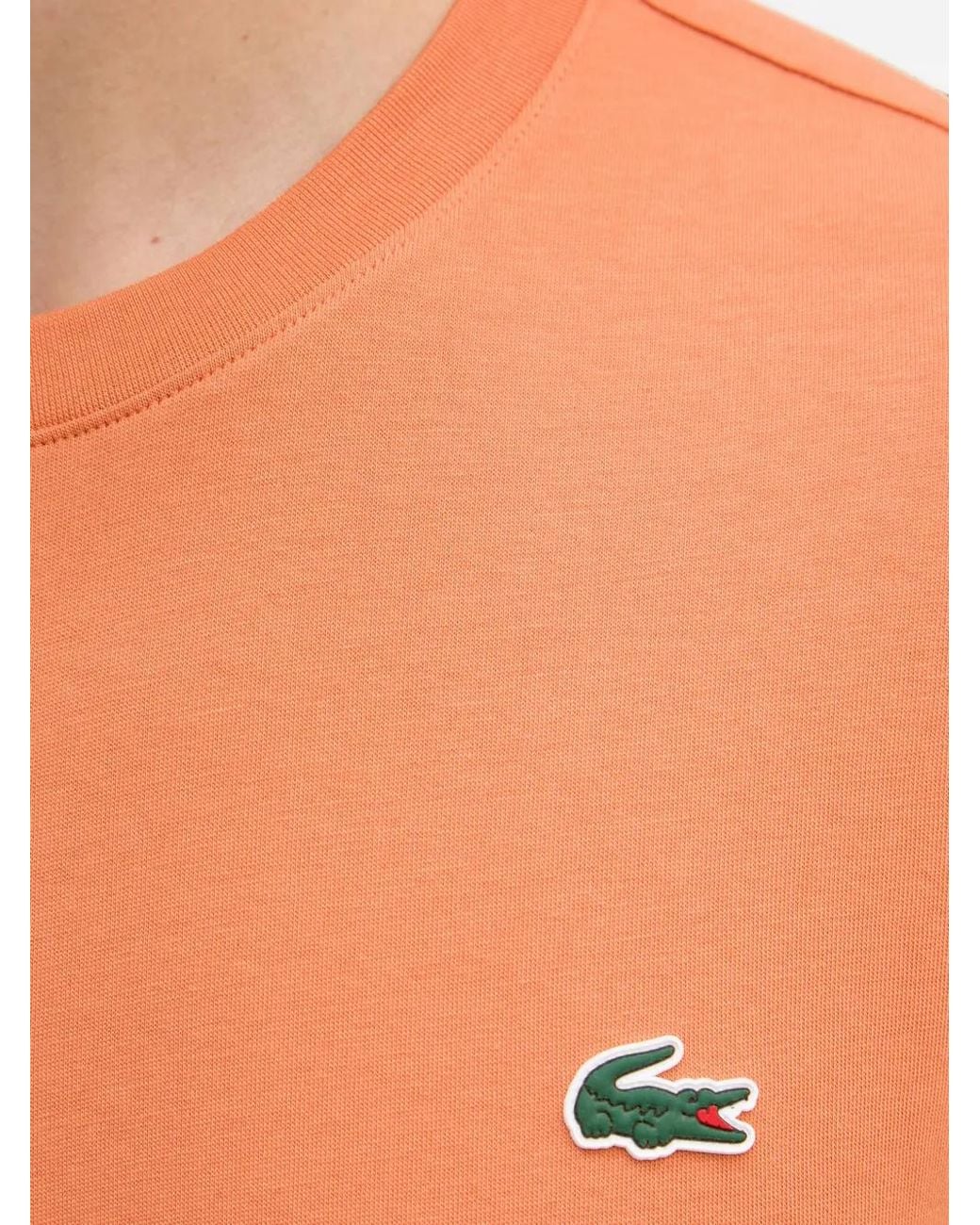 Lacoste Orange T-Shirt À Patch Logo for men