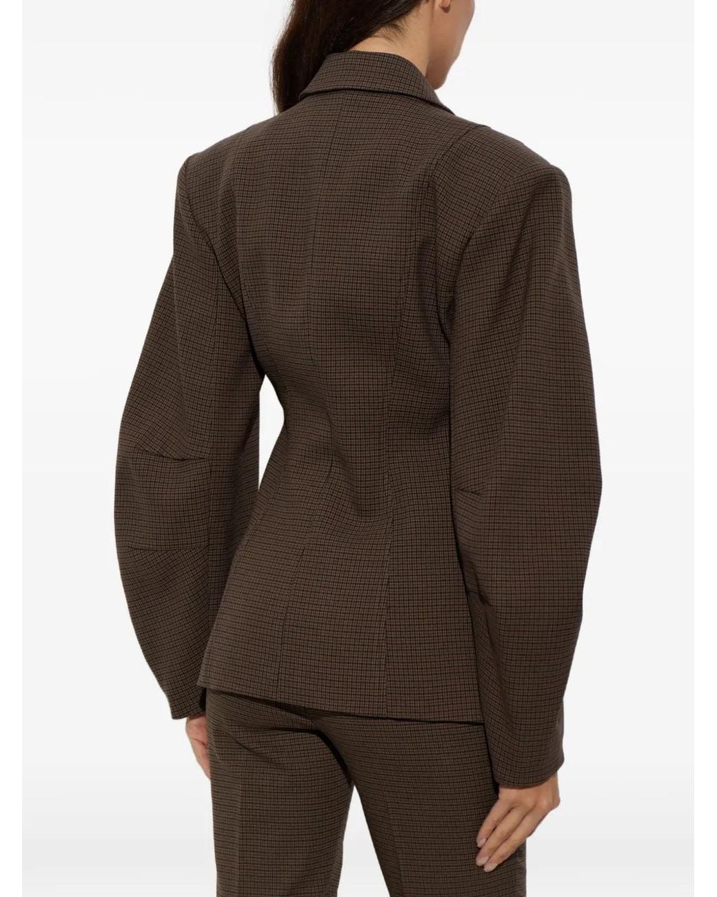 Gestuz Brown Gzlamia Check Blazer