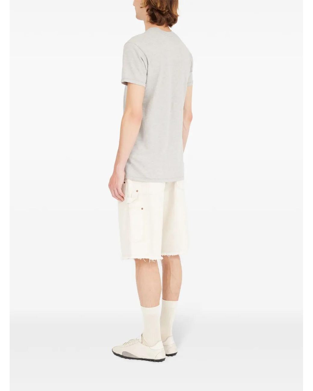 Maison Margiela Gray Melange Cotton T-Shirt for men
