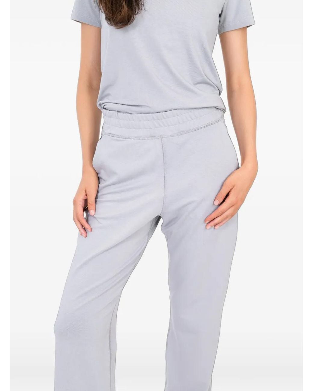 On/Off Essentials Gray Bamboo Solace Wide-Leg Track Pants