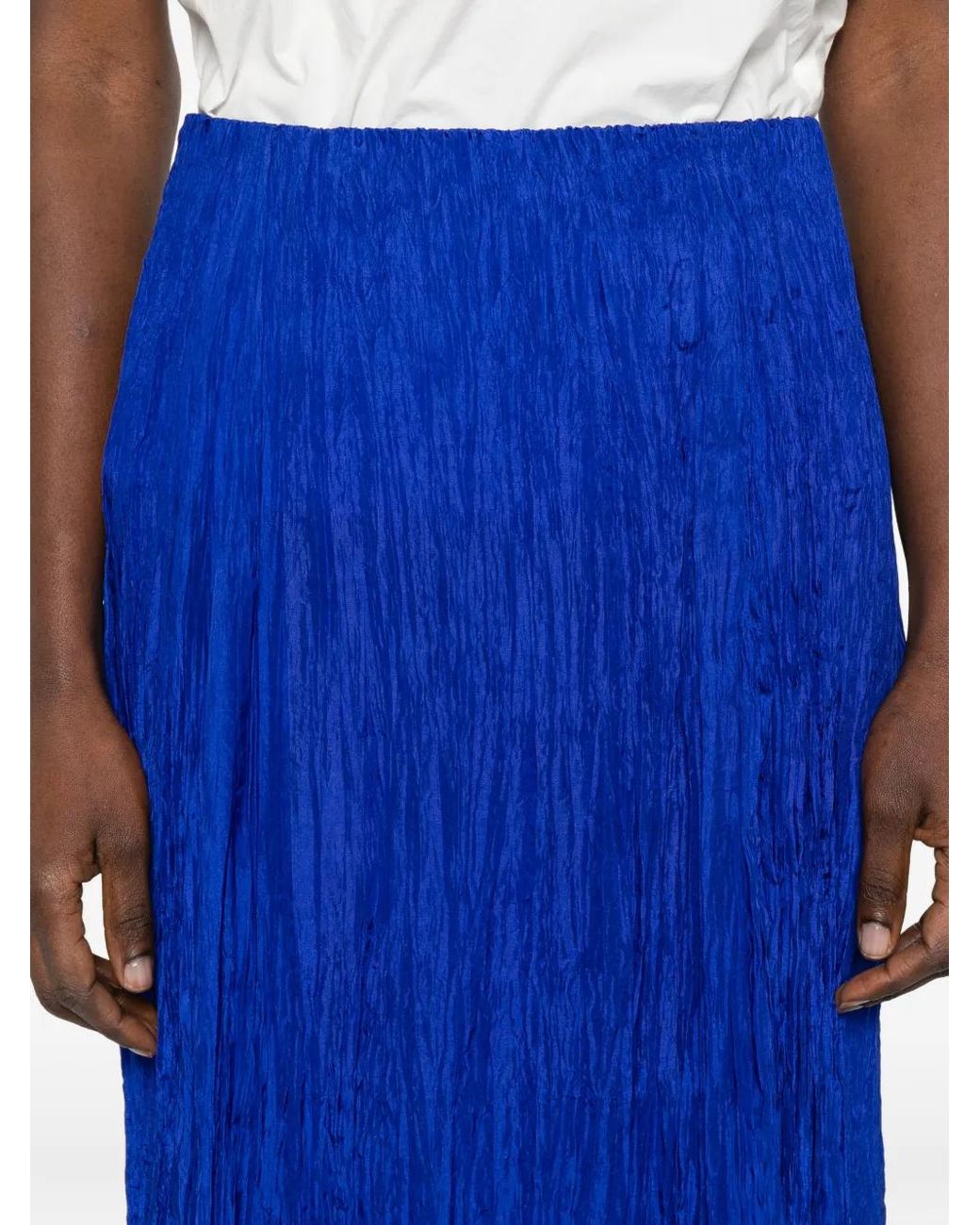 P.A.R.O.S.H. Blue Silk Maxi Skirt