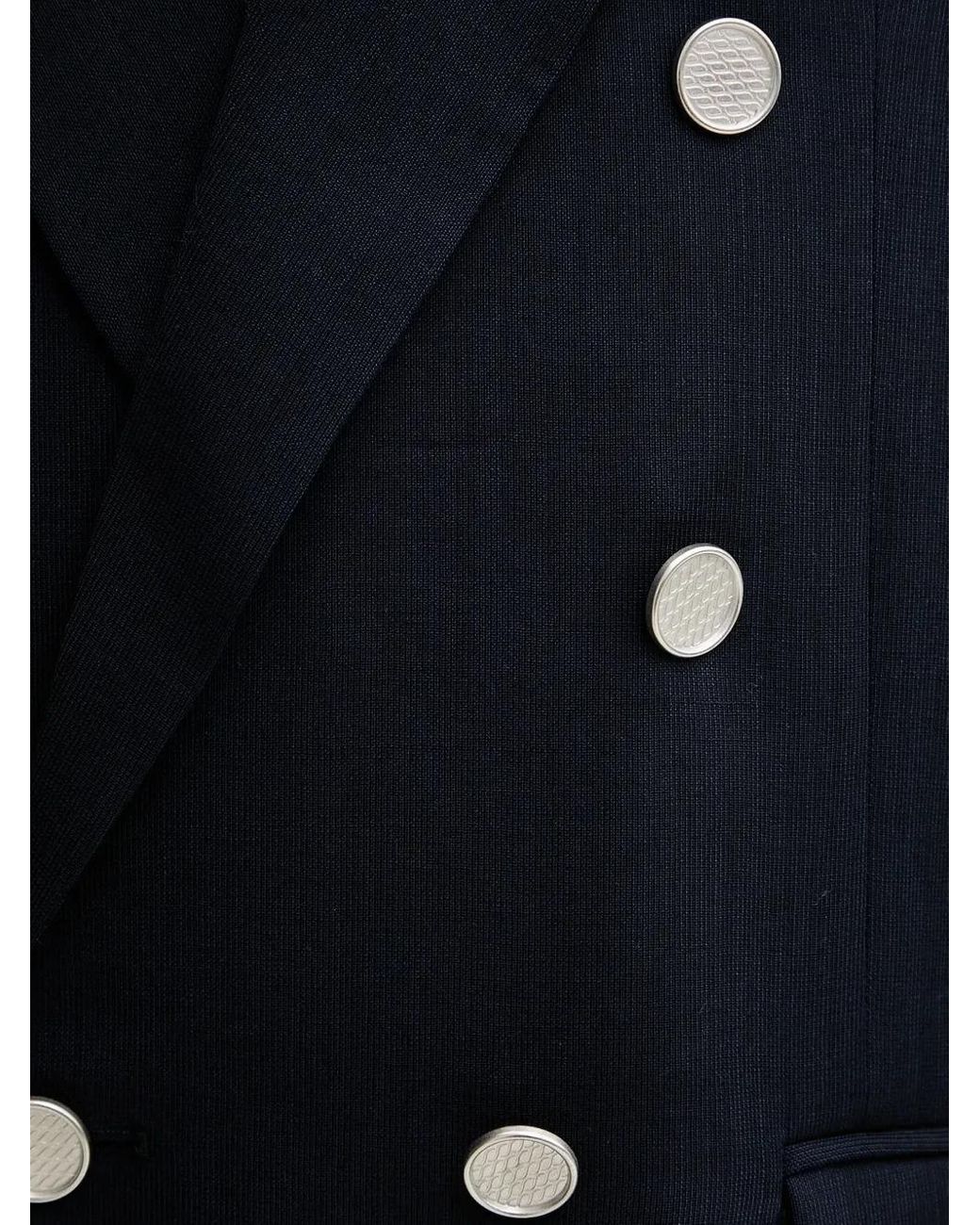 IRO Blue Double-Breasted Belted Blazer for men