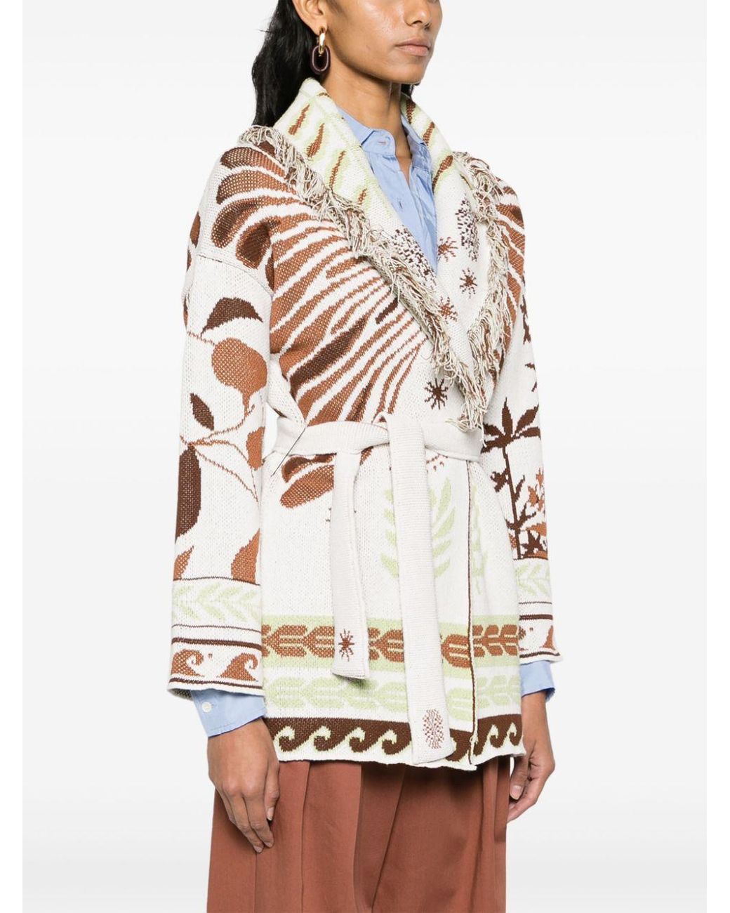 新品 forte_forte Jacquard Wrap Knit Coat -original-11017-mycoat-FORT-