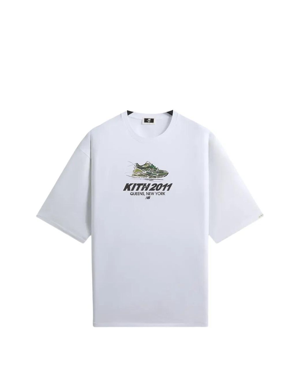 Kith White X New Balance Graphic-Print T-Shirt for men