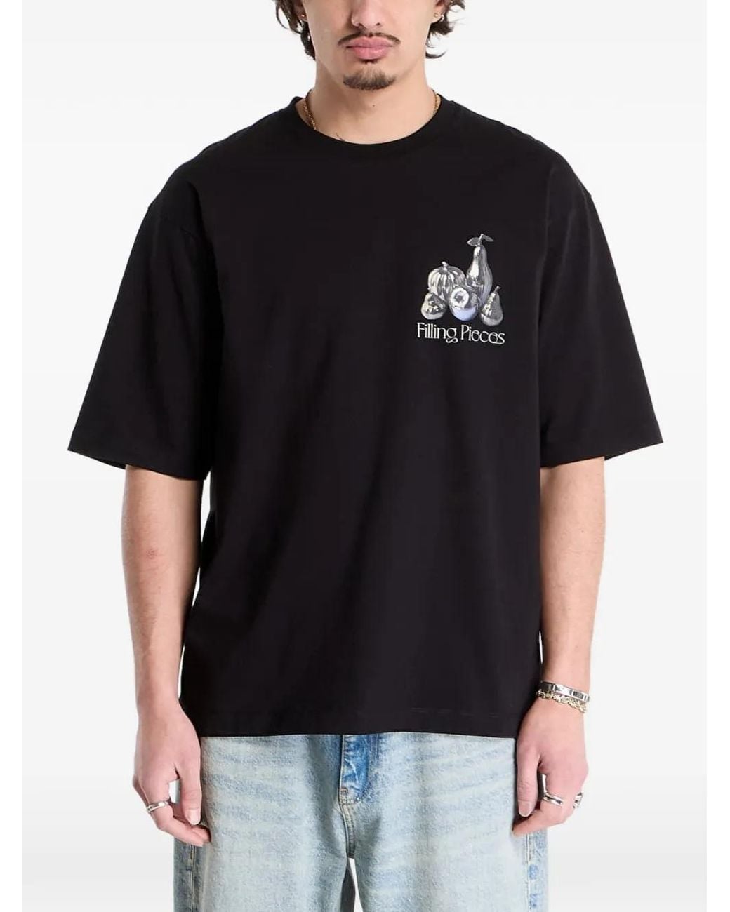 Filling Pieces Black Chrome Fruit T-Shirt for men