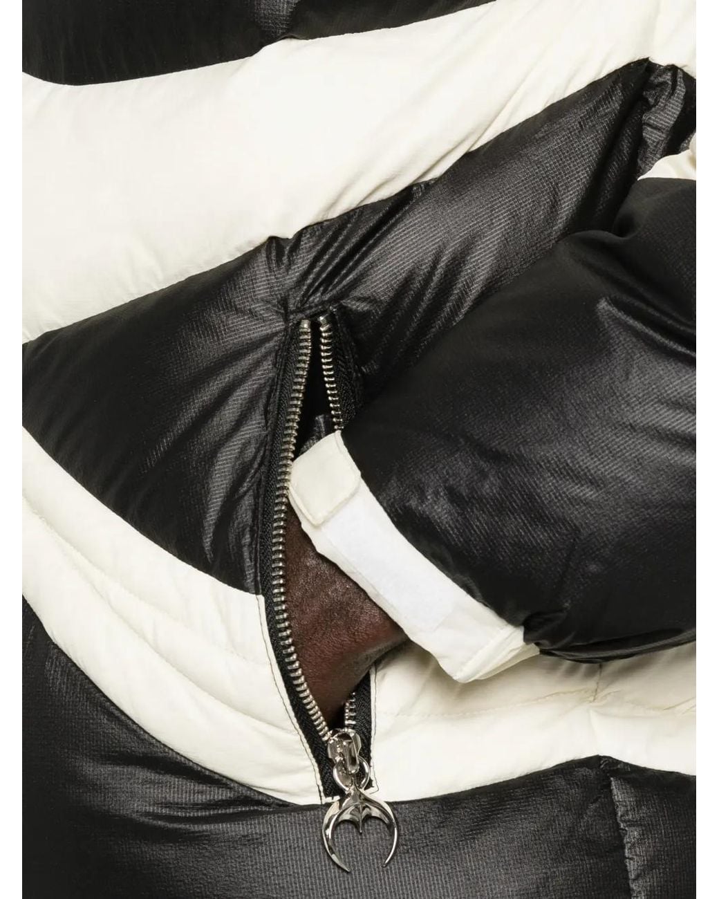 THUG CLUB Black Quilted Panelled Padded Jacket for men
