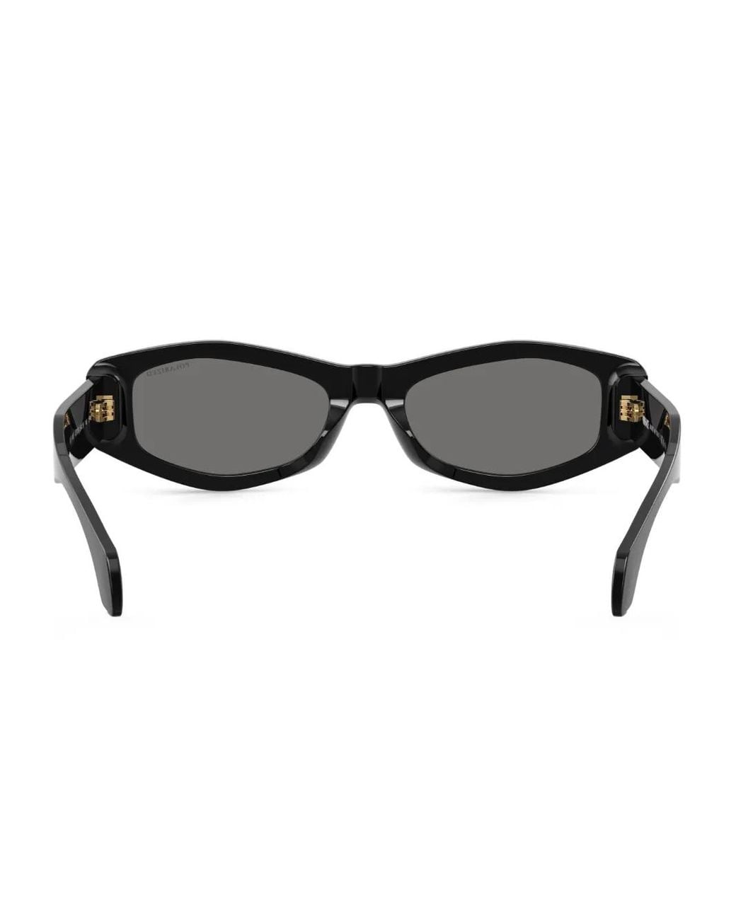 Versace Black Geometric-Frame Sunglasses