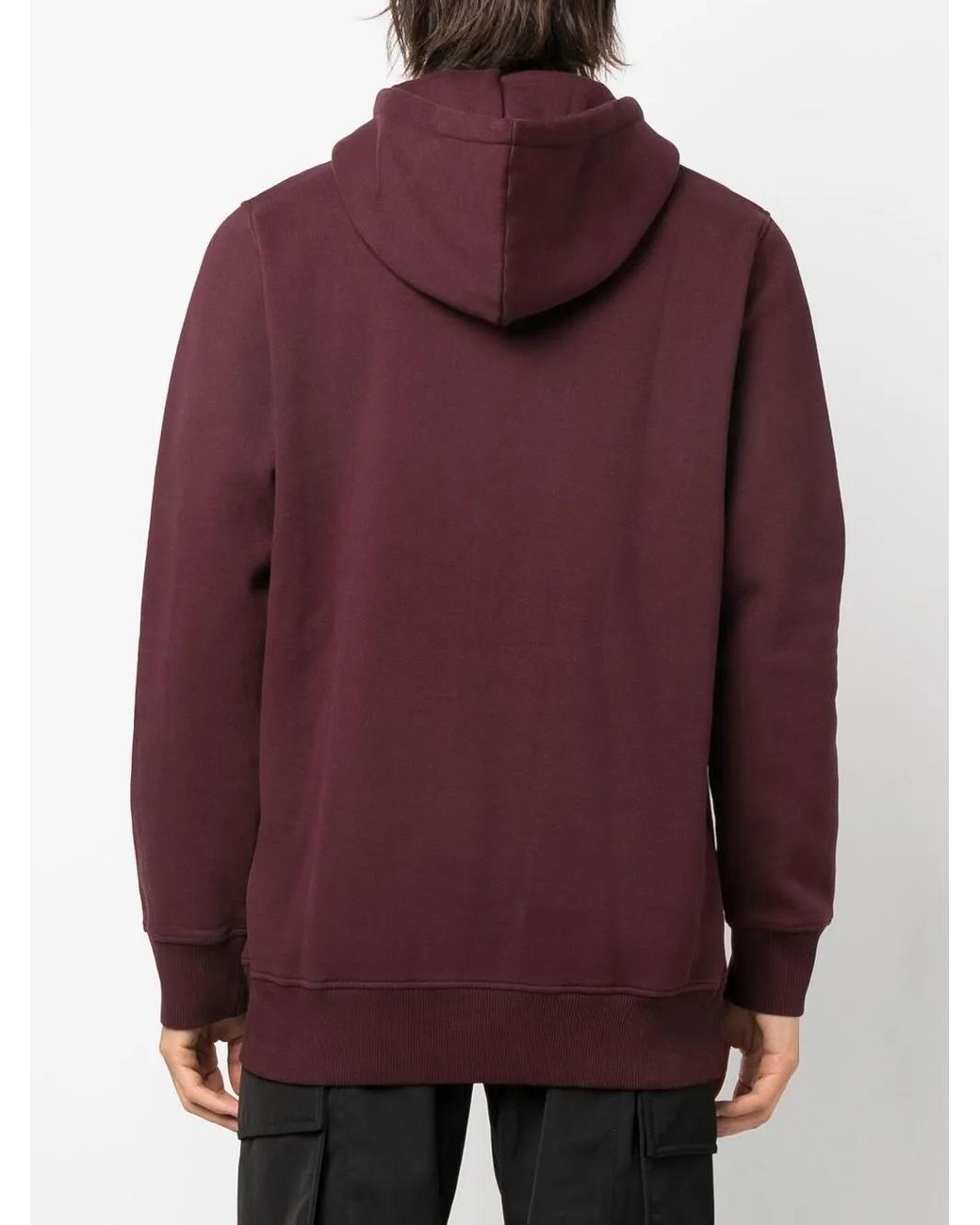 1017 ALYX 9SM Red Logo-Print Long-Sleeved Hoodie