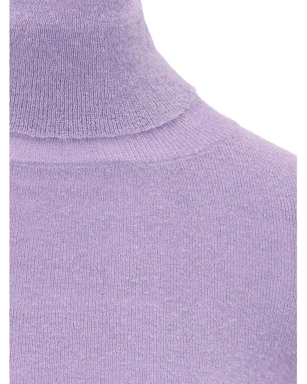 Grifoni Purple Roll-Neck Sweater