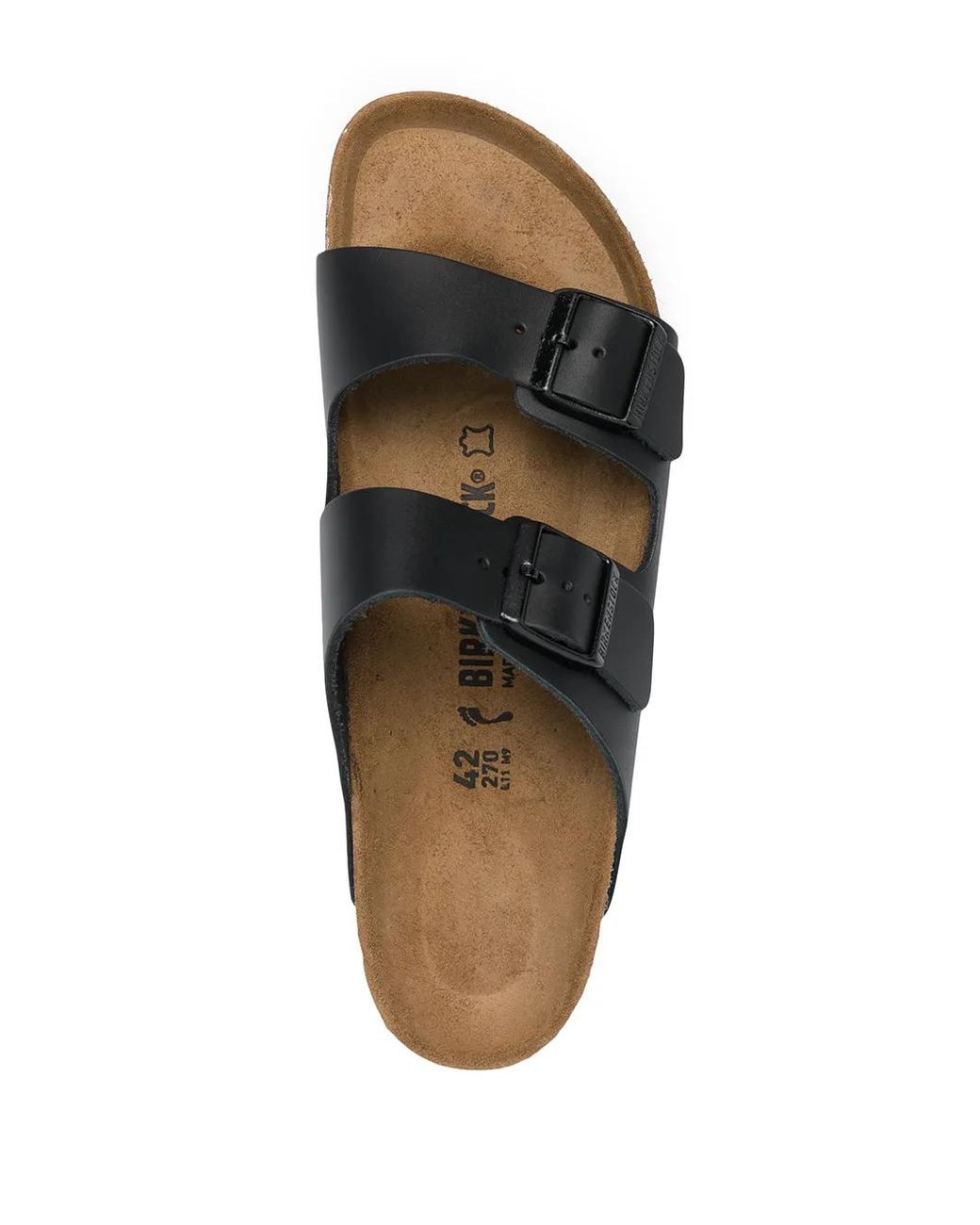 Birkenstock Black Arizona Natural Leather Sandals