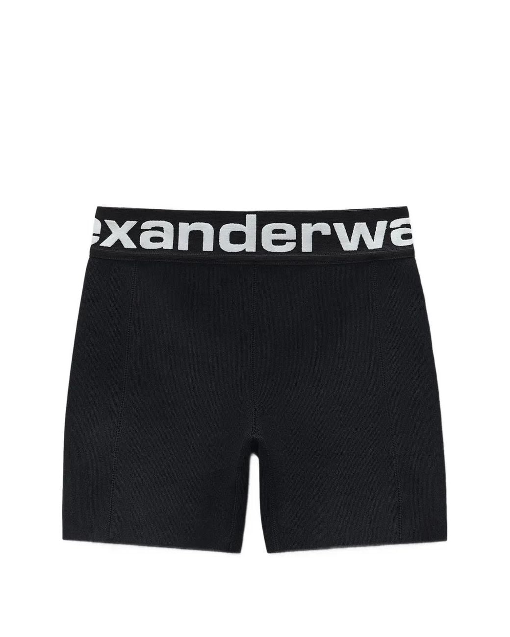 Alexander Wang Black Logo Elastic Bike Shorts