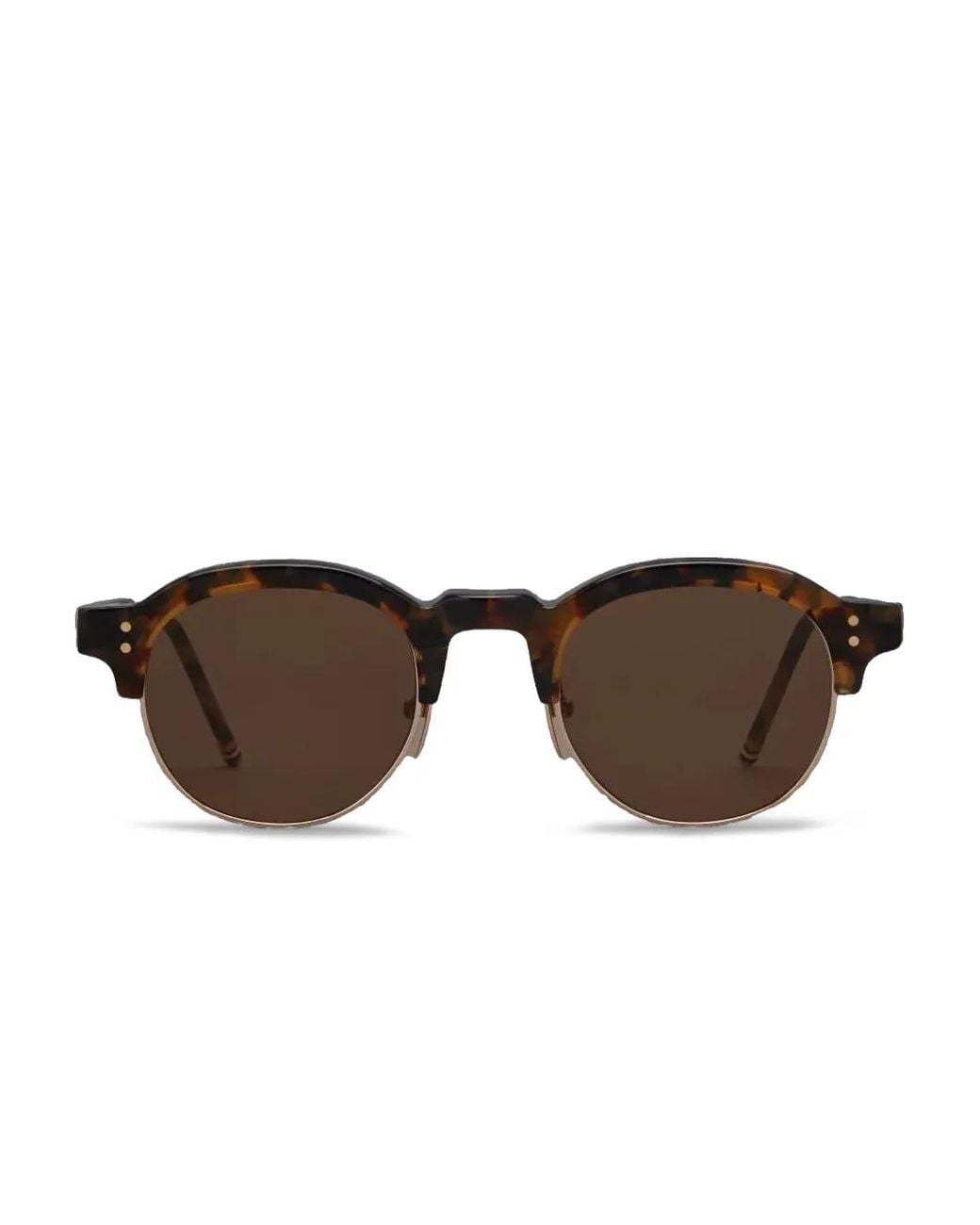 Thom Browne Brown Round Sunglasses
