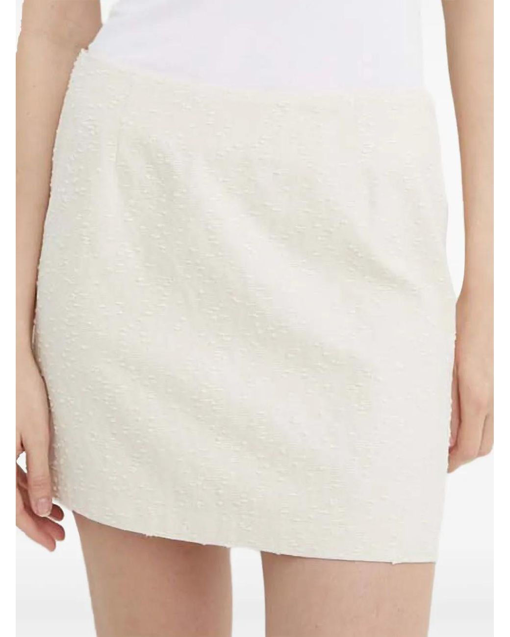 Herskind White Cotton Mini Skirt