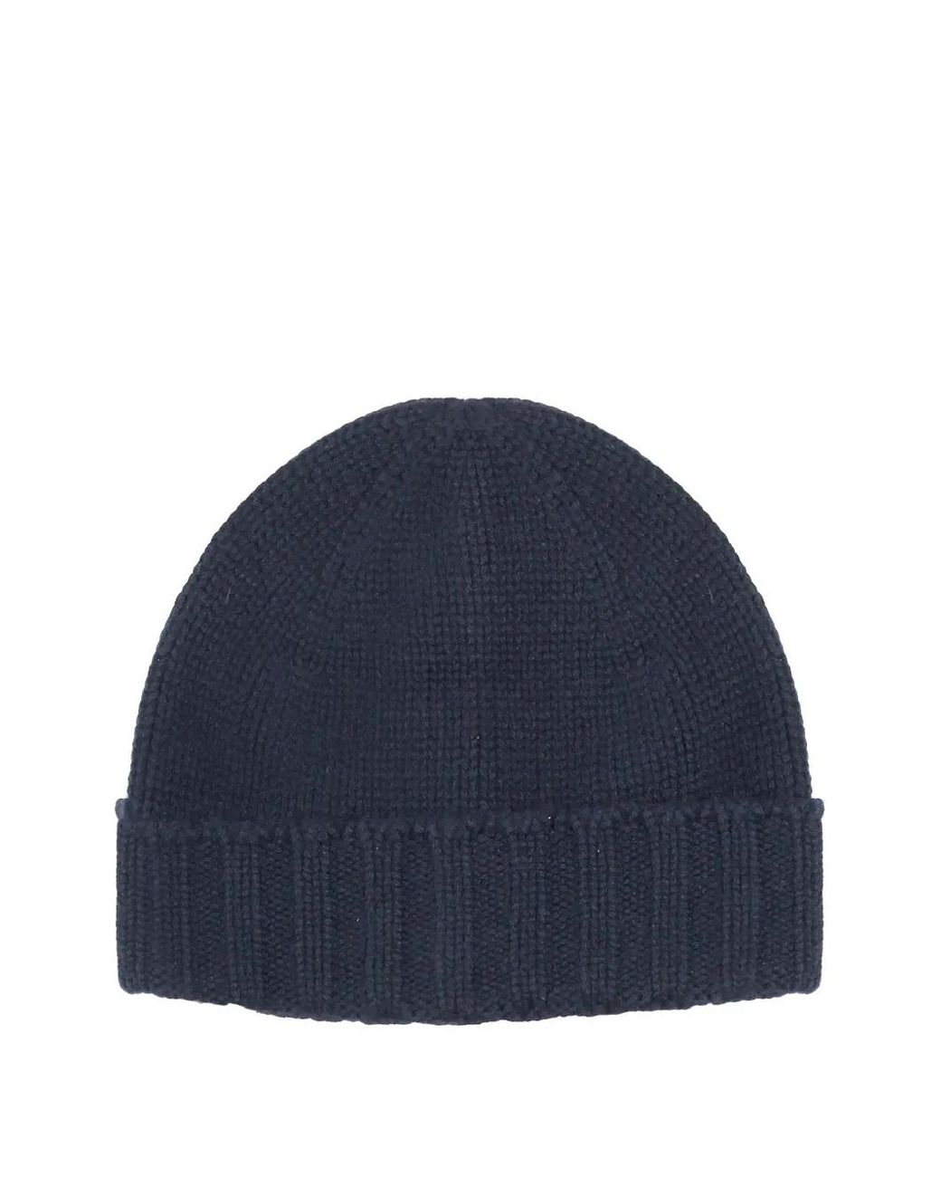 John Galliano Blue Ribbed Cuff Hat for men