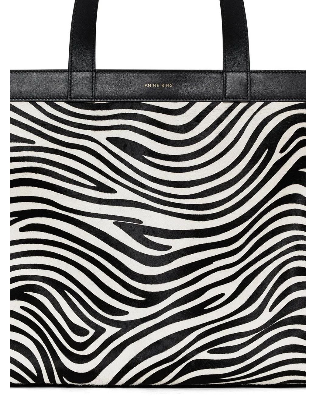Anine Bing Black Medium Rio Tote