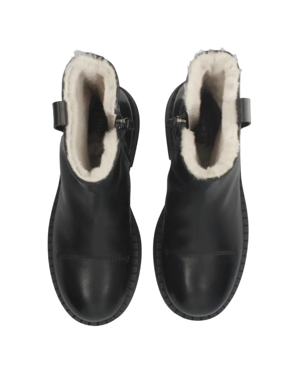 Premiata Black Aniline Leather Platform Ankle Boots